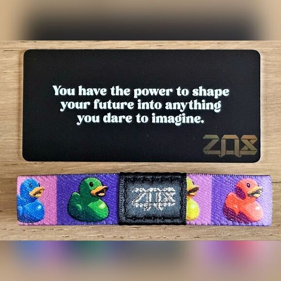 ZOX "YOU CAN BE ANYTHING" #2170 ARTIST DUCK RUBBER DUCK Jeep Wristband - Picture 2 of 4